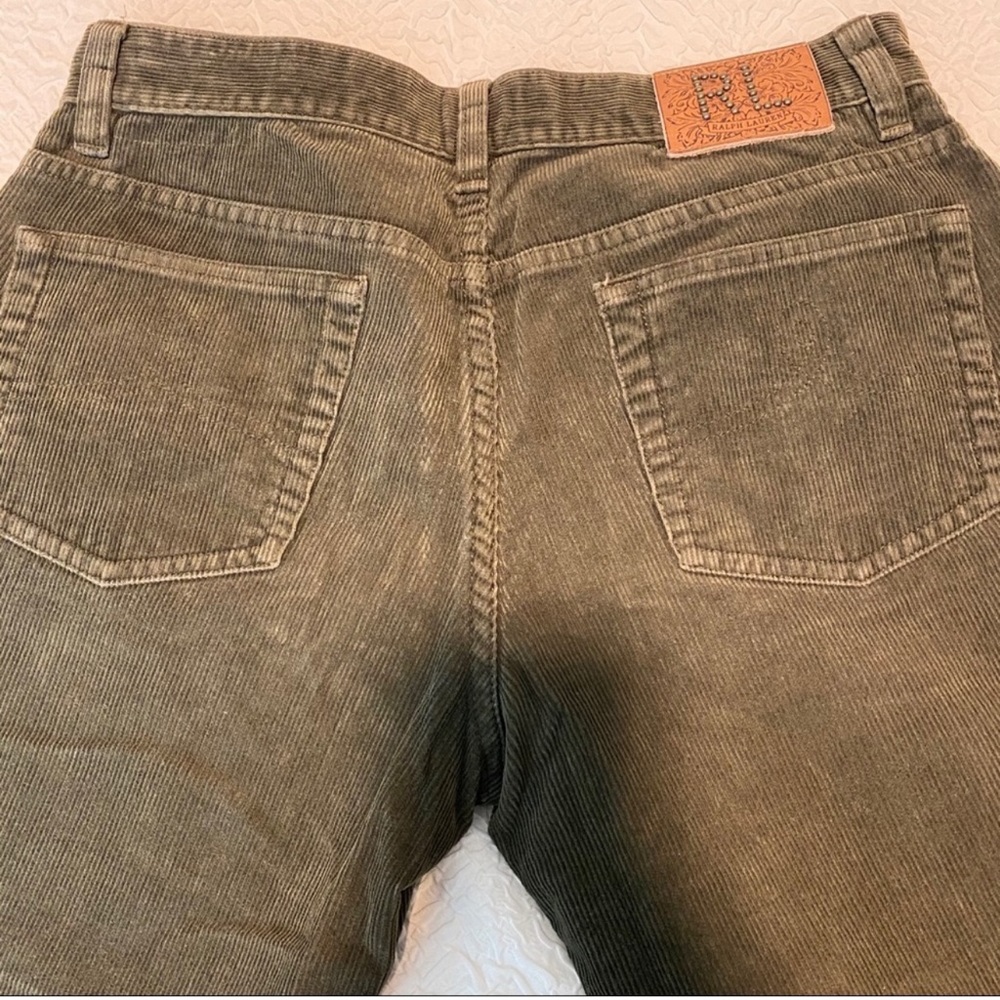 Ralph Lauren Olive Green Bootcut Corduroy Pants Sz 6